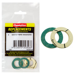 Champion - WASHERS-FLAT-FIBRE-M18 x 28 x 2.00mm-WHITE | C140-3