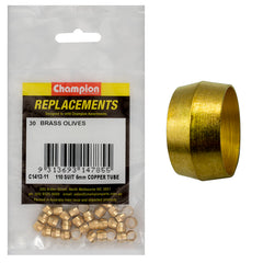 Champion - Compression Sleeves - Brass - 6mm - Suits Copper Tube | C1412-11