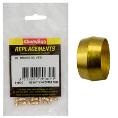 Champion - Compression Sleeves - Brass - 3/16" - Suits Copper Tube | C1412-2