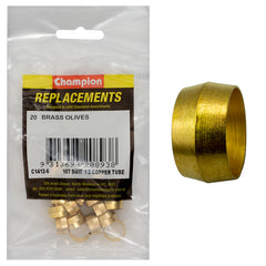 Champion - Compression Sleeves - Brass - 1/2" - Suits Copper Tube | C1412-6