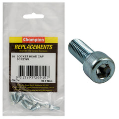 Champion - Socket Head Cap Screws - High Tensile - M6 x 10mm - Zinc Plated | C1417-4