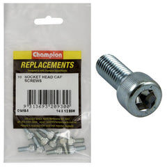 Champion - Socket Head Cap Screws - High Tensile - BSW - 1/4" x 1/2" - Zinc Plated | C1418-5