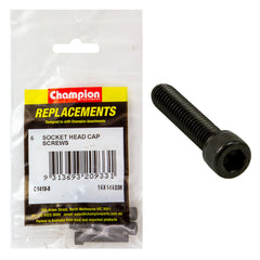 Champion - Socket Head Cap Screws - High Tensile - BSW - 1/4" x 1 - 1/4" - Zinc Plated | C1418-8