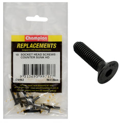 Champion - Socket Head Cap Screws - Countersunk - M4 x 25mm | C1419-2