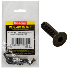 Champion - Socket Head Cap Screws - Countersunk - M6 x 20mm | C1419-8