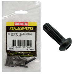 Champion - Socket Head Cap Screws - Button Head - M6 x 30mm | C1420-10