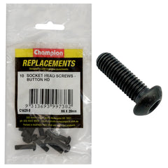 Champion - Socket Head Cap Screws - Button Head - M6 x 20mm | C1420-8