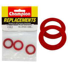 Champion - WASHERS-FLAT-FIBRE-18 x 27mm x 3/32"-RED | C150-8