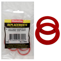 Champion - WASHERS-FLAT-FIBRE-30 x 38mm x 3/32"-RED | C150-9
