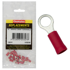 Champion - CRIMP TERMINALS-RING-RED-5mm | C161-11