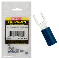 Champion - CRIMP TERMINALS-SPADE-BLUE-4mm | C161-13