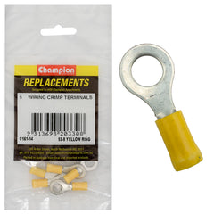 Champion - CRIMP TERMINALS-RING-YELLOW-8mm | C161-14