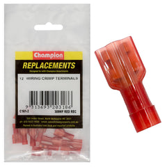Champion - CRIMP TERMINALS-BLADE-FEMALE-FULLY INSULATED-RED-6.3mm | C161-2