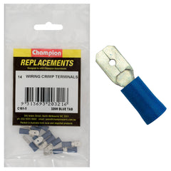 Champion - CRIMP TERMINALS-BLADE-MALE-BLUE-6.3mm | C161-5
