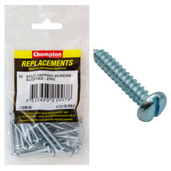 Champion - Self Tapping Screws - Pan - Slot - 4.8 x 38mm - Zinc Plated | C1630-14