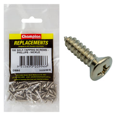 Champion - Self Tapping Screws - Rsd - Phillips - 4.2 x 19mm - Nickel Plated | C1630-3