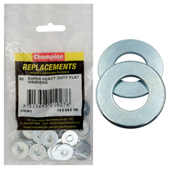 Champion - WASHERS-FLAT-SUPER HEAVY DUTY-1/4" x 3/4" x 16G-ZINC PLATED | C1670-2