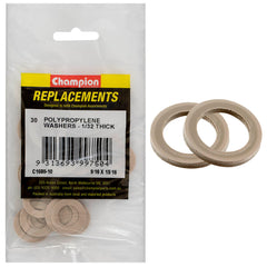 Champion - WASHERS-FLAT-POLYPROPELENE-9/16" x 15/16" x 1/32" | C1680-10