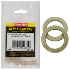 Champion - WASHERS-FLAT-POLYPROPELENE-5/32" x 3/8" x 1/32" | C1680-2
