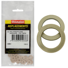 Champion - WASHERS-FLAT-POLYPROPELENE-3/16" x 1/2" x 1/32" | C1680-3