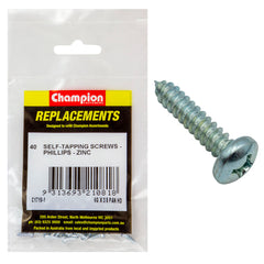 Champion - Self Tapping Screws - Pan - Phillips - 3.5 x 9.5mm - Zinc Plated | C1710-1