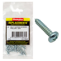 Champion - Self Tapping Screws - Pan - Phillips - 3.5 x 13mm - Zinc Plated | C1710-2
