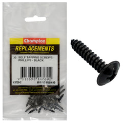 Champion - Self Tapping Screws - Mush - Phillips - 3.5 x 13mm - Black | C1720-2