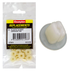 Champion - Screw Grommets - Colour:white - Screw Size 4.2mm - hole:7 x 7mm - head:10 10mm | C1735-12