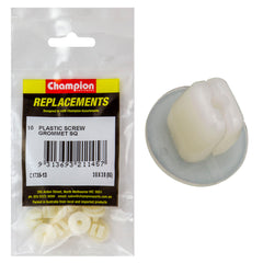 Champion - Screw Grommets - Colour:clear - Length:11mm - Screw Size 4.8mm - hole:8 x 8mm - head:17mm | C1735-13