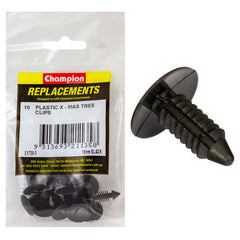 Champion - Xmas Tree Clips - Colour:black - Length:20mm - Stem Dia: 8mm - head:17.5mm | C1735-3