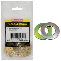 Champion - WASHERS-FLAT-HIGH TENSILE-3/8" x 13/16" x 16G | C1755-3