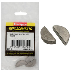 Champion - Woodruff Keys - 5/16" x 1 - 1/4" | C177-16