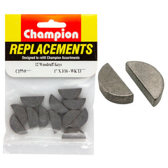Champion - Woodruff Keys - 3/16" x 1" | C177-9