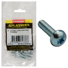 Champion - Machine Screws - Pan - Torx (tx) - M6 x 25mm - Zinc Plated | C1772-14