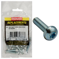 Champion - Machine Screws - Pan - Torx (tx) - M6 x 30mm - Zinc Plated | C1772-15