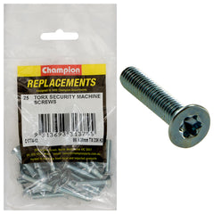 Champion - Machine Screws - Countersunk - Torx (tx) - M6 x 30mm - Zinc Plated | C1774-13