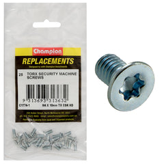 Champion - Machine Screws - Countersunk - Torx (tx) - M4 x 10mm - Zinc Plated | C1774-1