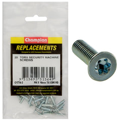 Champion - Machine Screws - Countersunk - Torx (tx) - M4 x 16mm - Zinc Plated | C1774-2