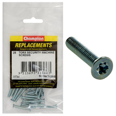 Champion - Machine Screws - Countersunk - Torx (tx) - M4 x 25mm - Zinc Plated | C1774-4