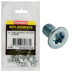 Champion - Machine Screws - Countersunk - Torx (tx) - M5 x 10mm - Zinc Plated | C1774-5