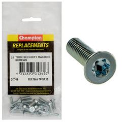Champion - Machine Screws - Countersunk - Torx (tx) - M5 x 16mm - Zinc Plated | C1774-6