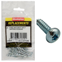 Champion - Self Tapping - Screws - Pan - Torx (tx) - 4.2 x 25mm - Zinc Plated | C1776-10