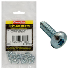 Champion - Self Tapping - Screws - Pan - Torx (tx) - 4.8 x 13mm - Zinc Plated | C1776-13