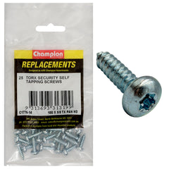 Champion - Self Tapping - Screws - Pan - Torx (tx) - 4.8 x 16mm - Zinc Plated | C1776-14