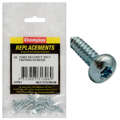 Champion - Self Tapping - Screws - Pan - Torx (tx) - 3.5 x 13mm - Zinc Plated | C1776-1