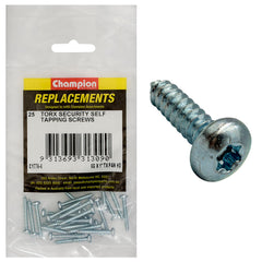 Champion - Self Tapping - Screws - Pan - Torx (tx) - 3.5 x 25mm - Zinc Plated | C1776-4
