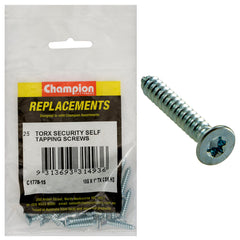 Champion - Self Tapping - Screws - Countersunk - Torx (tx) - 4.8 x 25mm - Zinc Plated | C1778-15