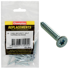 Champion - Self Tapping - Screws - Countersunk - Torx (tx) - 4.8 x 38mm - Zinc Plated | C1778-17