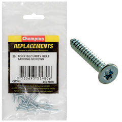 Champion - Self Tapping - Screws - Countersunk - Torx (tx) - 3.5 x 16mm - Zinc Plated | C1778-2
