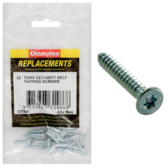 Champion - Self Tapping - Screws - Countersunk - Torx (tx) - 4.2 x 19mm - Zinc Plated | C1778-8